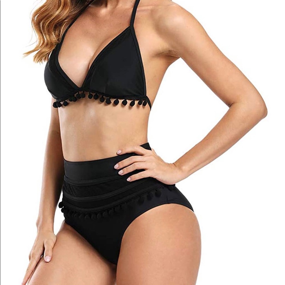 Black Pom Pom swimsuit